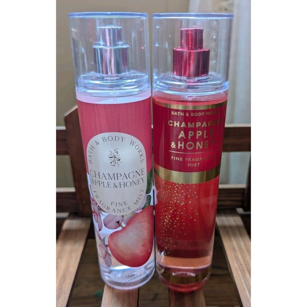Lot of 2 Bath & Body Works Champagne Apple and Honey Fragrance Mist 8oz  FULL